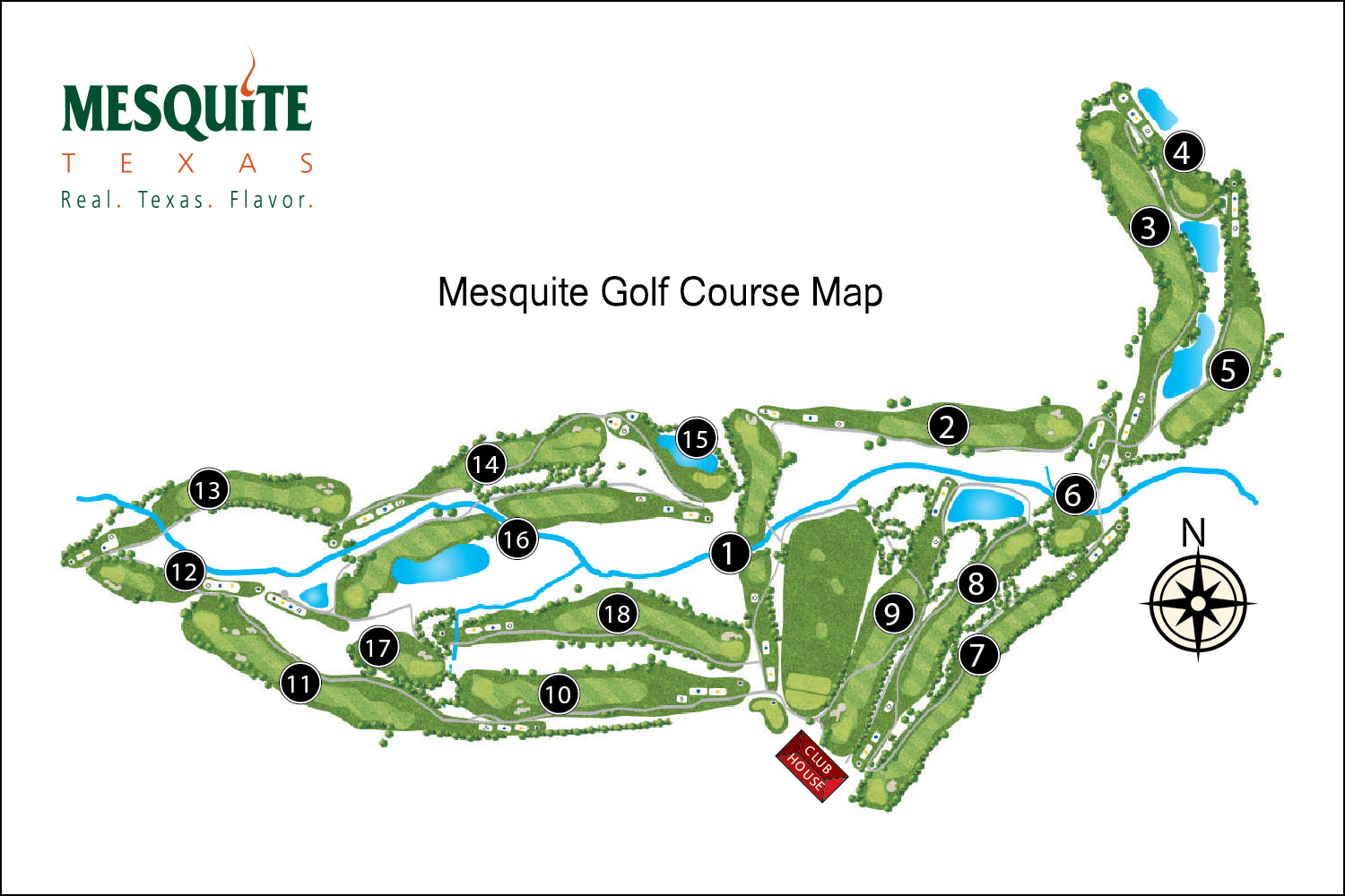 Course Layout Mesquite Golf Club